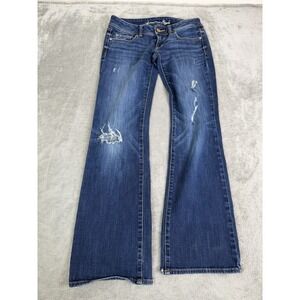 Vintage Y2K American Eagle Bootcut Jeans Women's Size 6 Blue Low Rise